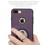 Wholesale Samsung Galaxy S8 Plus Metal Plate Ring Holder Stand Hybrid Case (Purple)